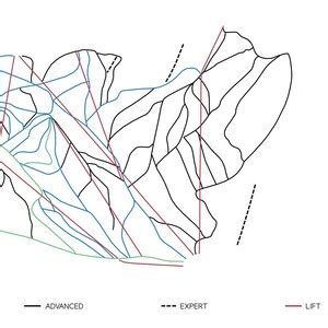 Snowbasin Ski Map, Snowbasin Trail Map 16x20, Snowbasin Map, Snowbasin ...