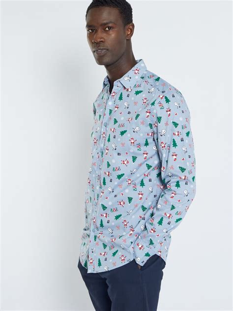 Camisa de Navidad con estampado de fantasía AZUL Kiabi 12 00