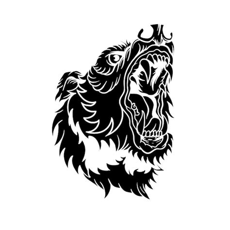 Premium Vector Hand Drawn Illustration Of Bear Head Silhouette