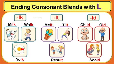 Ending Consonant Blends L Ld Lt Lk Consonant Blends Letter L