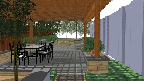 Outdoor Living Area And Landscape 3d Warehouse