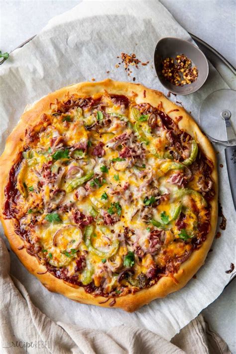 Bbq Philly Cheesesteak Pizza The Recipe Rebel