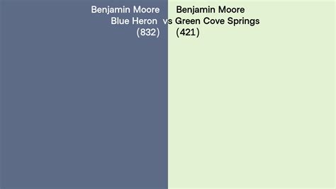 Benjamin Moore Blue Heron Vs Green Cove Springs Side By Side Comparison