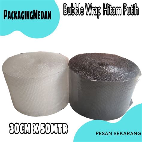 Jual Bubble Wrap Hitam Putih Uk 30cm X 50mtr Mtap Tebal Shopee Indonesia