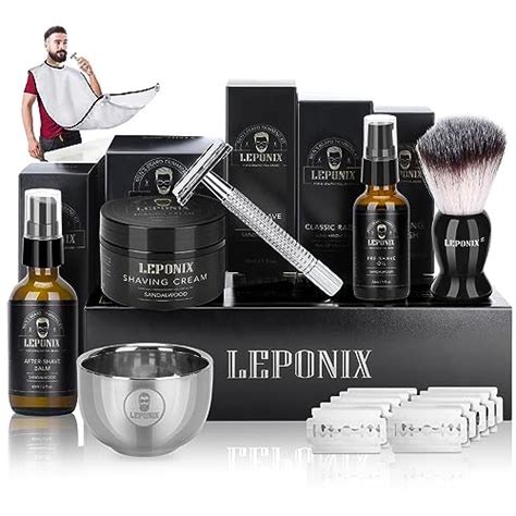 Kit de rasage pour homme comprend un rasoir de sécurité une crème à