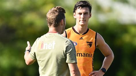 Afl Hawthorn Josh Ward Connor Macdonald And Ned Long Press Claims