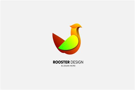 rooster color design vector gradient – MasterBundles