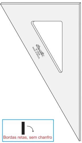 Esquadro Escaleno De Cm Sem Escalas Trident Acr Lico Cr