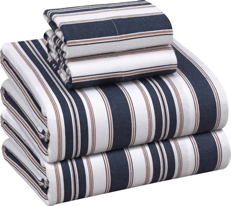 Ruvanti Flannel Sheets Queen Size Cotton Brushed Flannel Bed