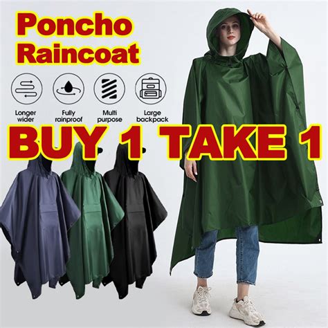 Cod Raincoat Poncho Makapal Kapote Rain Coat Motorcycle Bicycle Poncho