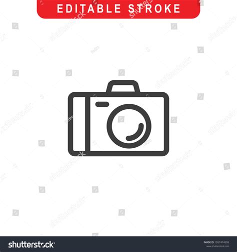 Camera Outline Icon Camera Line Art Stock Vector (Royalty Free ...