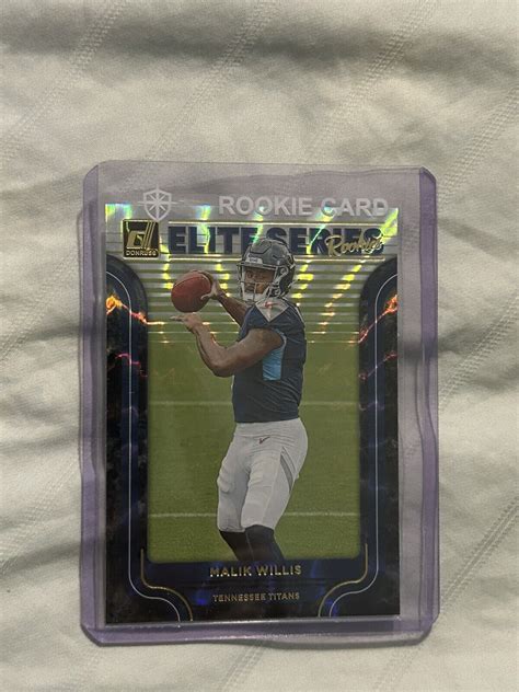 2022 Panini Donruss The Elite Series Rookies Esr 3 Malik Willis Rc