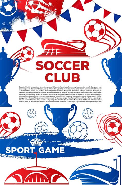 Premium Vector Vector Soccer Club Football Game Poster