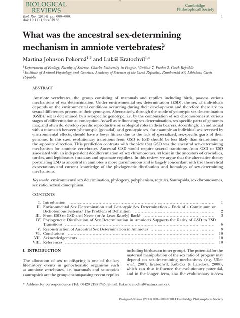 Pdf What Was The Ancestral Sex Determining Mechanism In Amniote