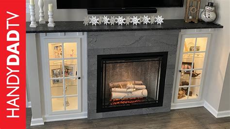 Electric Fireplace Surround With Ikea Built Ins Youtube