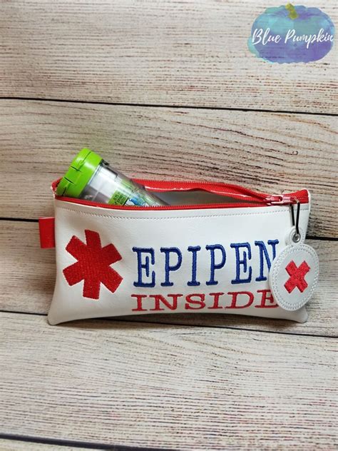 Epipen Medication Medical Bag No Top Slim Zipper Bag Easy In Etsy