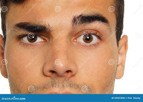 Man With A Raised One Eyebrow Stock Photo Image 59401800