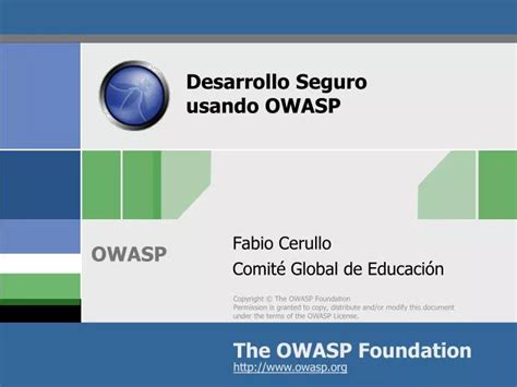 PPT Desarrollo Seguro Usando OWASP PowerPoint Presentation Free