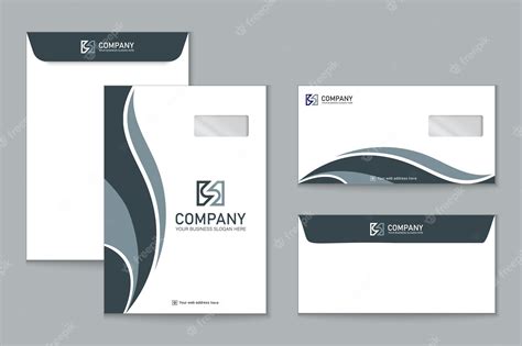 Premium Vector | Modern company envelope template design