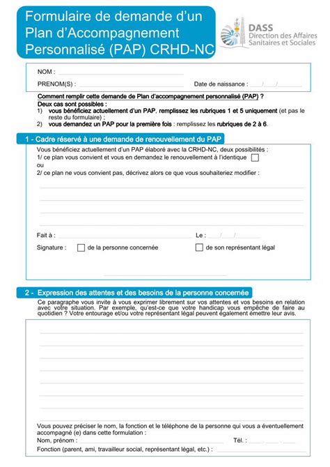 Pdf Formulaire De Demande Dun Plan Daccompagnement · 2017 09 27