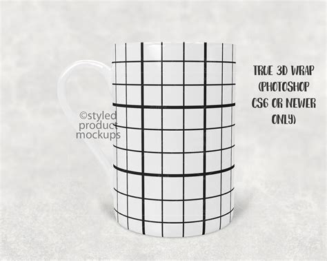 Dye Sublimation 10 Oz Bone China Mug Mockup Add Your Own Etsy Uk