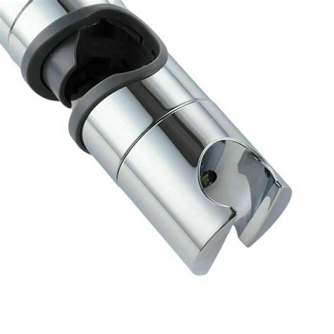 Chrome Shower Rail Head Slider Holder Adjustable Bracket Universal Tool