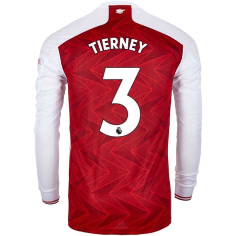 2020/21 adidas Kieran Tierney Arsenal Home L/S Stadium Jersey - SoccerPro