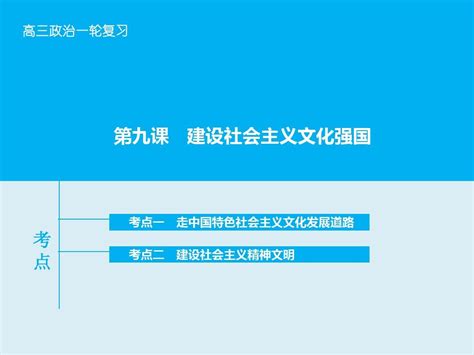 2016高考政治一轮复习课件：第12单元 第9课《建设社会主义文化强国》新人教版word文档在线阅读与下载无忧文档