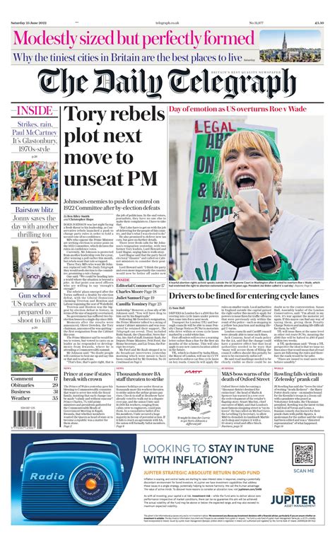 The Telegraph On Twitter The Front Page Of Tomorrow S Daily