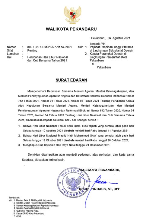 Detail Surat Edaran Libur Sekolah Koleksi Nomer