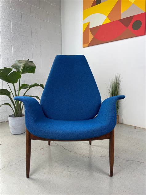 Rare Sculpted Mid Century Modern Lounge Chair Simplymidkc