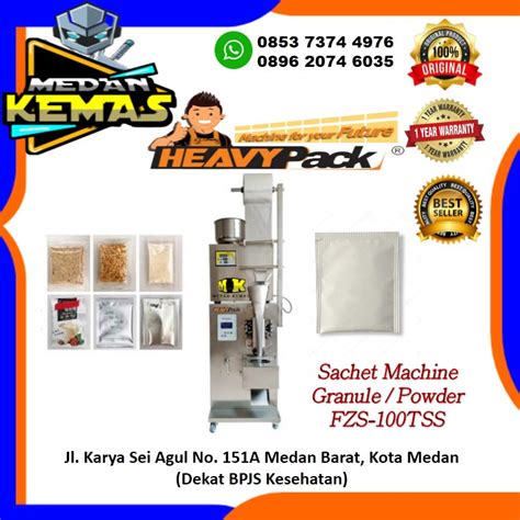 Jual Mesin Packing Kemas Sachet Otomatis Butiran Bubuk Fzs Tss