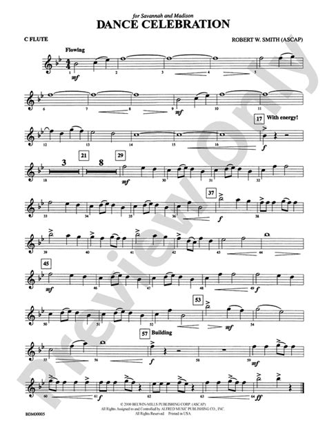 Dance Celebration Flute Flute Part Digital Sheet Music Download