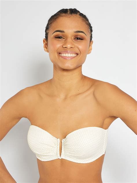 Sujetador De Bikini Tipo Bandeau Blanco Kiabi 12 00