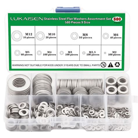 Stainless Steel Flat Washers Set Pieces Australia Ubuy