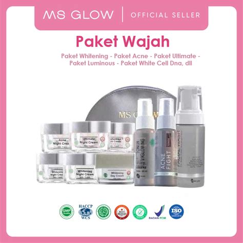 Jual Paket Wajah Ms Glow Whitening Acne Luminous Ultimate