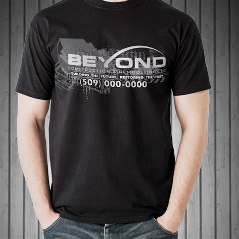 Upmarket Bold Contractor T Shirt Design For Beyond Construction