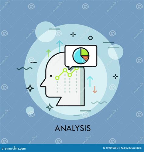 Menselijk Hoofd Toespraakbel Grafieken En Grafieken Bedrijfsanalyse Het Analytische Denken