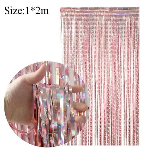 1x2m rose gold Rideau à franges en feuille d or 35x120cm guirlande de