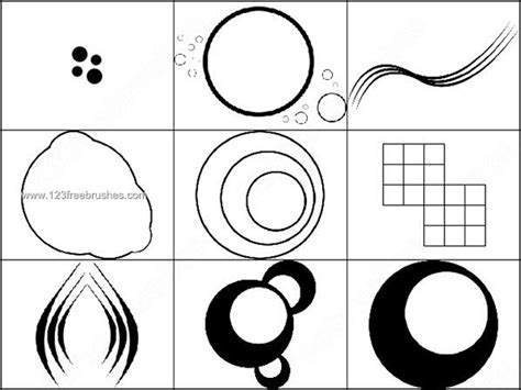 Shapes Brushes Circle Photoshop Free Brushes 123freebrushes