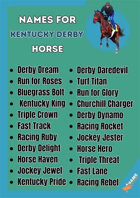 Kentucky Derby Horse Names For Race in 2024 | Kentucky derby horse ...