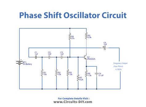 RC Phase Shift Oscillator Circuit Circuits DIY