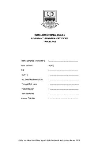 406482340 Instrumen Verifikasi Guru PDF