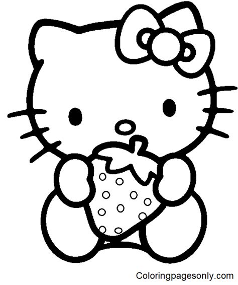 10 Fun Strawberry Shortcake and Hello Kitty Coloring Pages | Coloring Craze