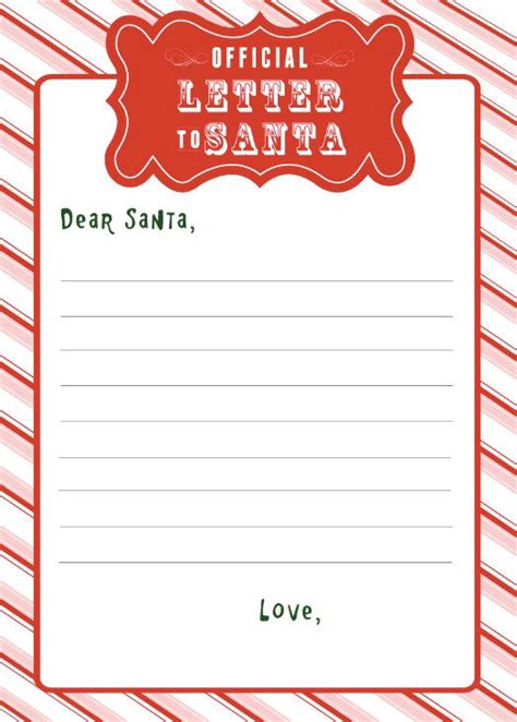 Template Word Free Printable Letter From Santa North Pole