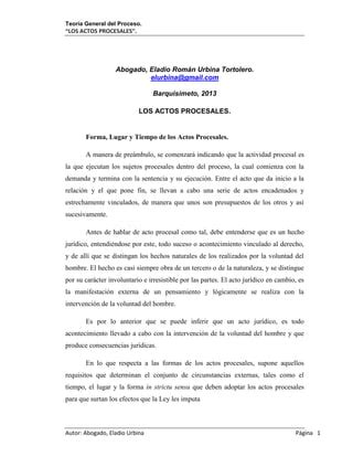 Los Actos Procesales Pdf