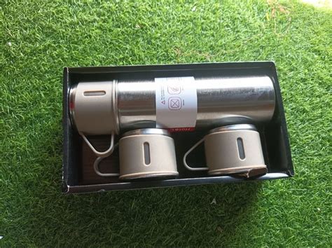 Plastic And Stainless Steel Peach Vacuum Flask Gift Set For Gifting At