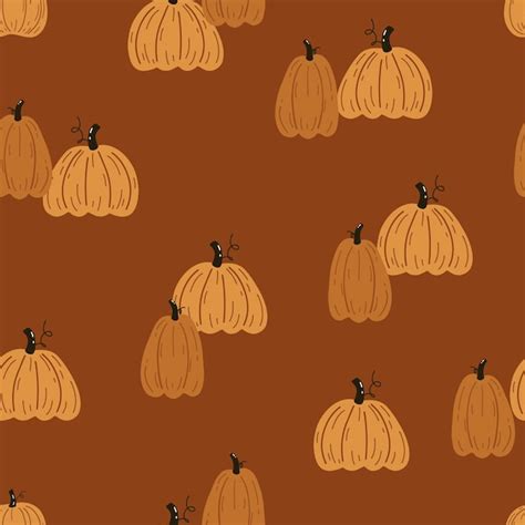 Premium Vector Seamless Autumn Pattern With Pumpkins Endless