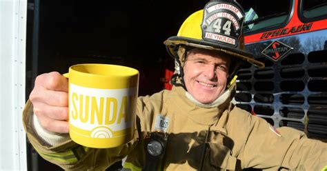 Volunteer Firefighter Starts His Day Of Saving Lives With A Sunday Mug Shot