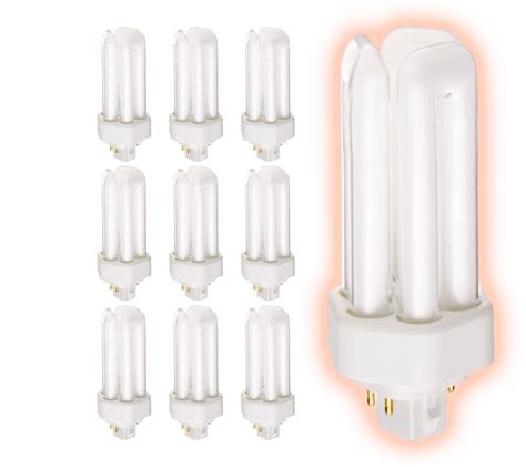 18 Watt CFL Light Bulbs 4 Pin GX24Q 2 Base 6500K Full Spectrum 18W